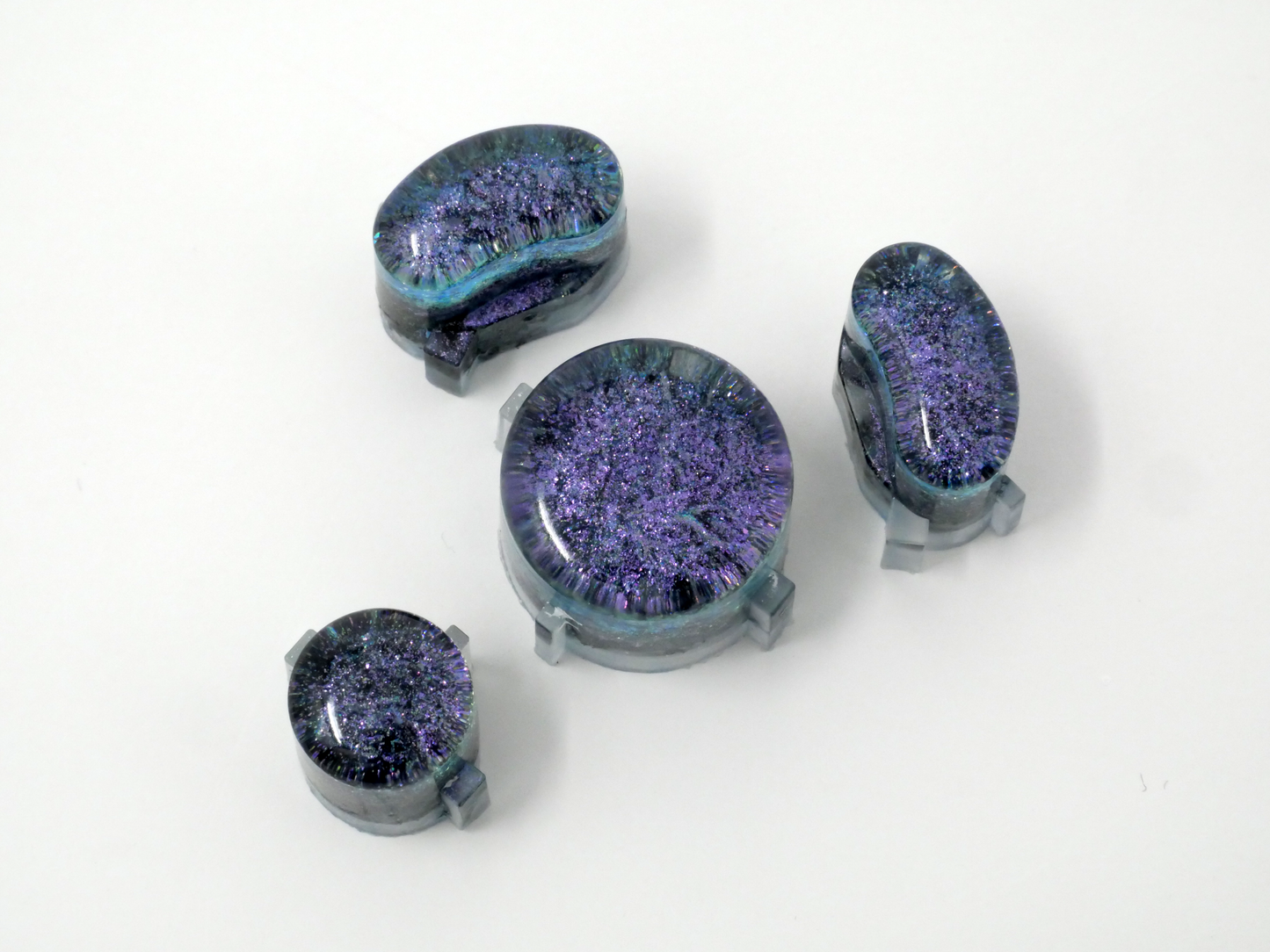 Purple-Teal colorshift Gamecube Button Set Balds