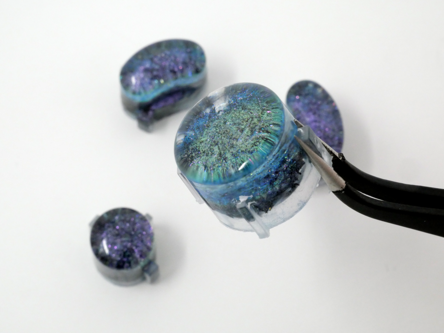 Purple-Teal colorshift Gamecube Button Set Balds