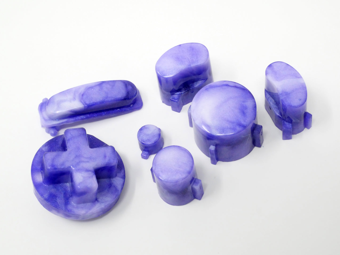 Lavender Clouds Gamecube Buttons Flats