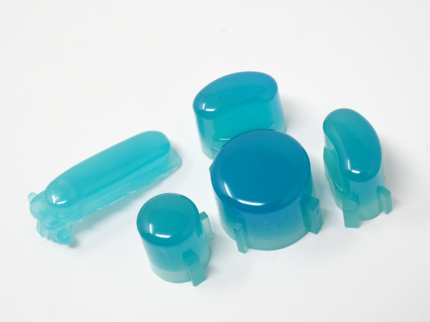 Blue Thermo Gamecube Button Set Bald