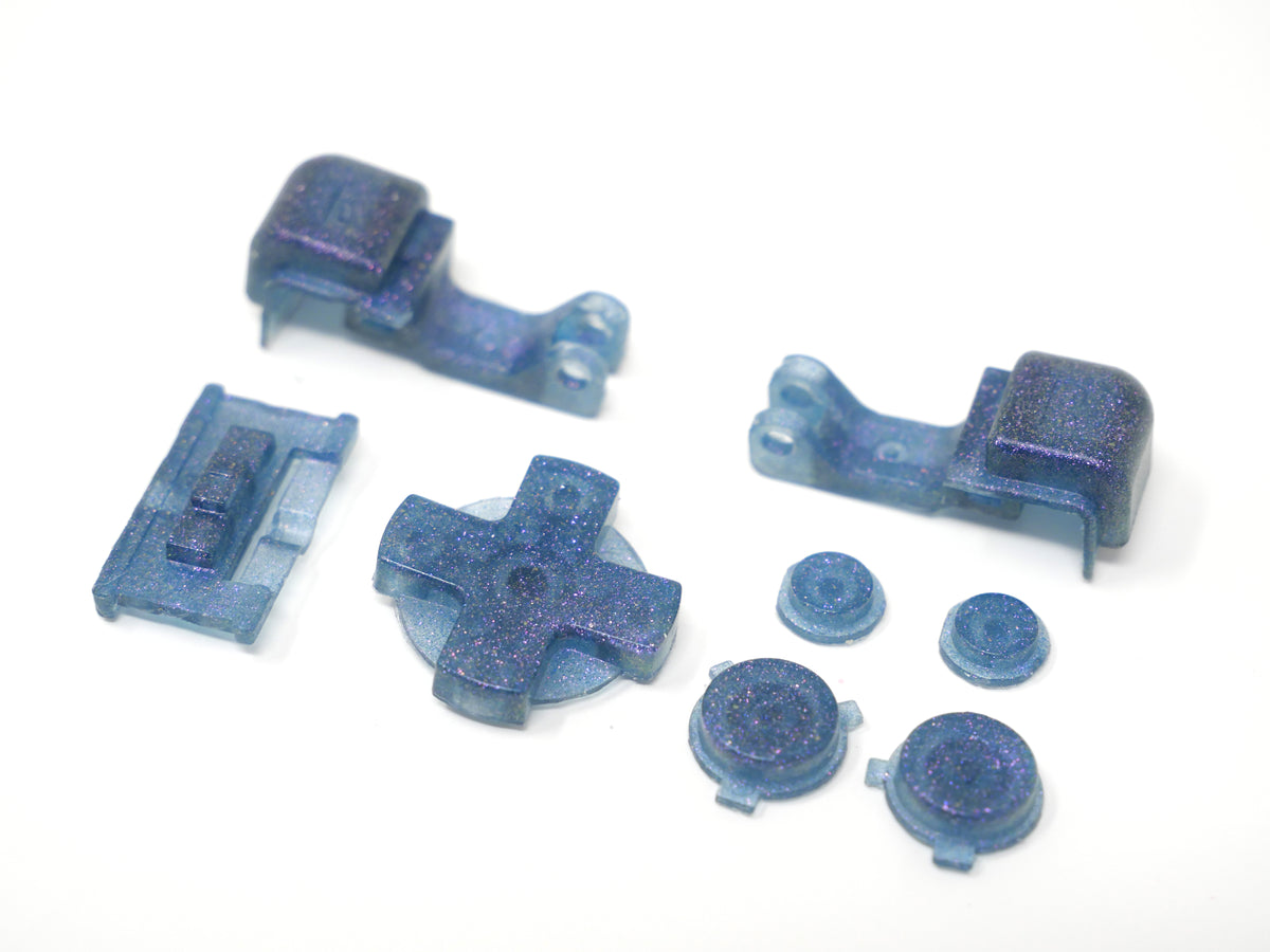 Purple and Blue Colorshift Gameboy Advance SP Buttons
