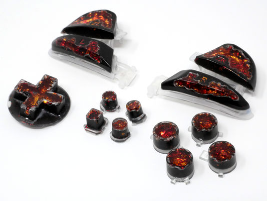 Black and Red Fire Geodes