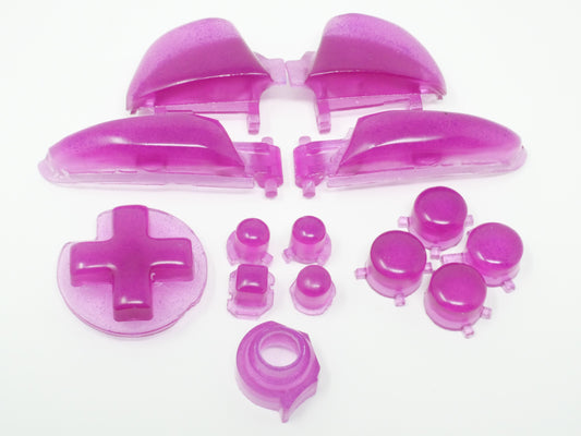 Glow in the Dark Purple Face Button and Trigger Set Bald