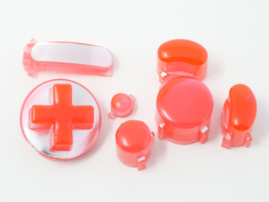 Red-Pink Gamecube Button Set Bald