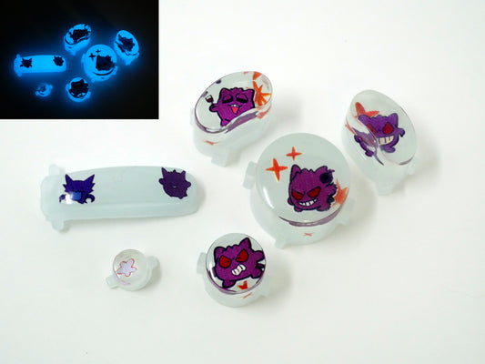 Glow-N-the-Dark Gengar Gamecube Ultimate Buttons Flats