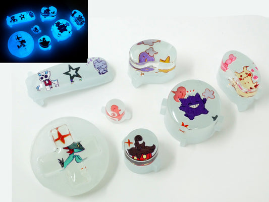 Glow-N-the-Dark Ghost Gamecube Ultimate Buttons Flats