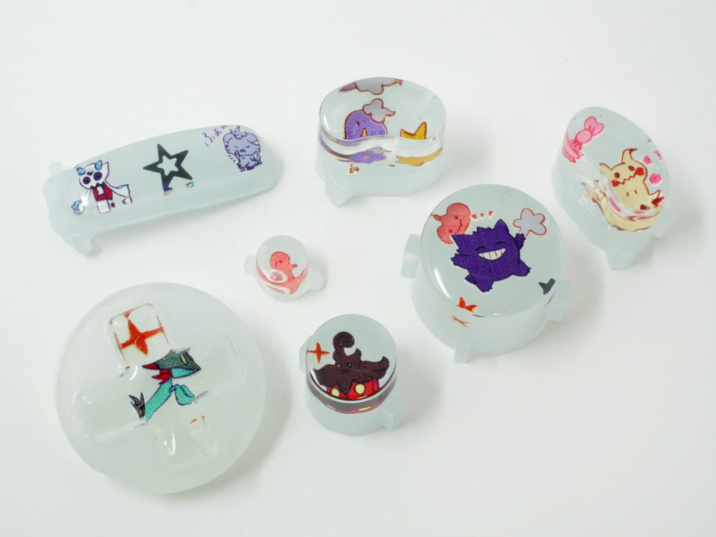 Glow-N-the-Dark Ghost Gamecube Ultimate Buttons Flats