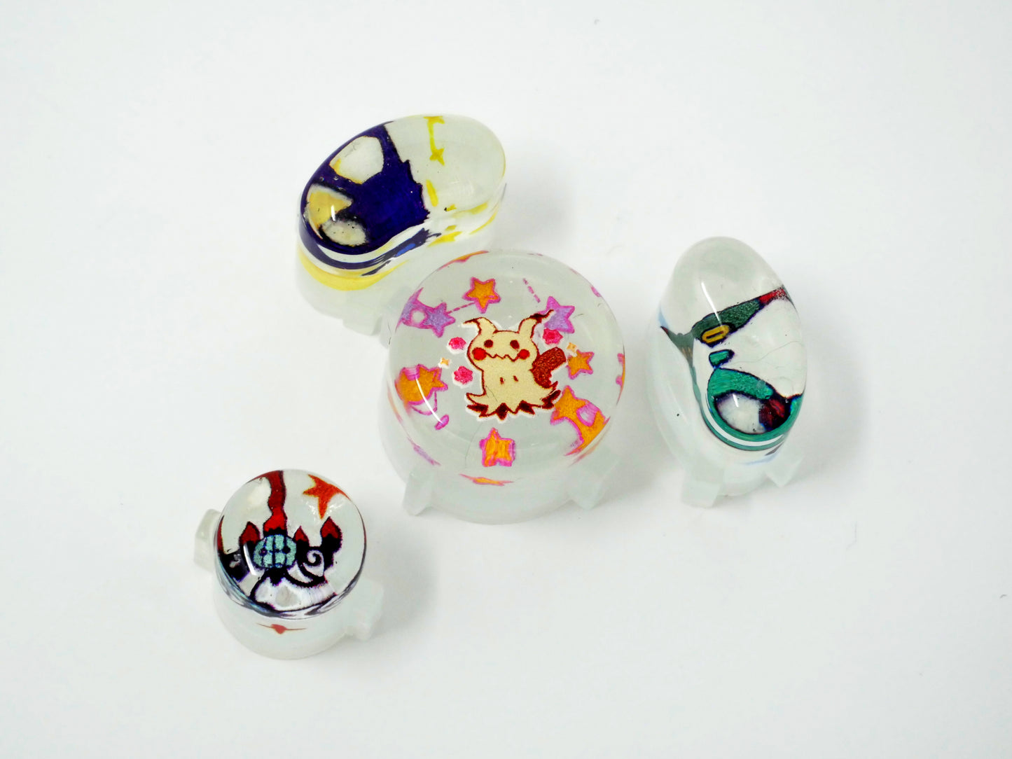 Glow-N-the-Dark Ghost Gamecube Ultimate Buttons Bald