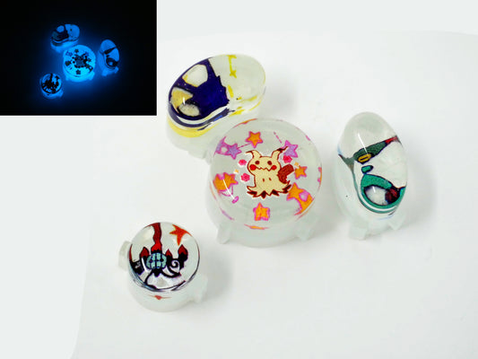 Glow-N-the-Dark Ghost Gamecube Ultimate Buttons Bald