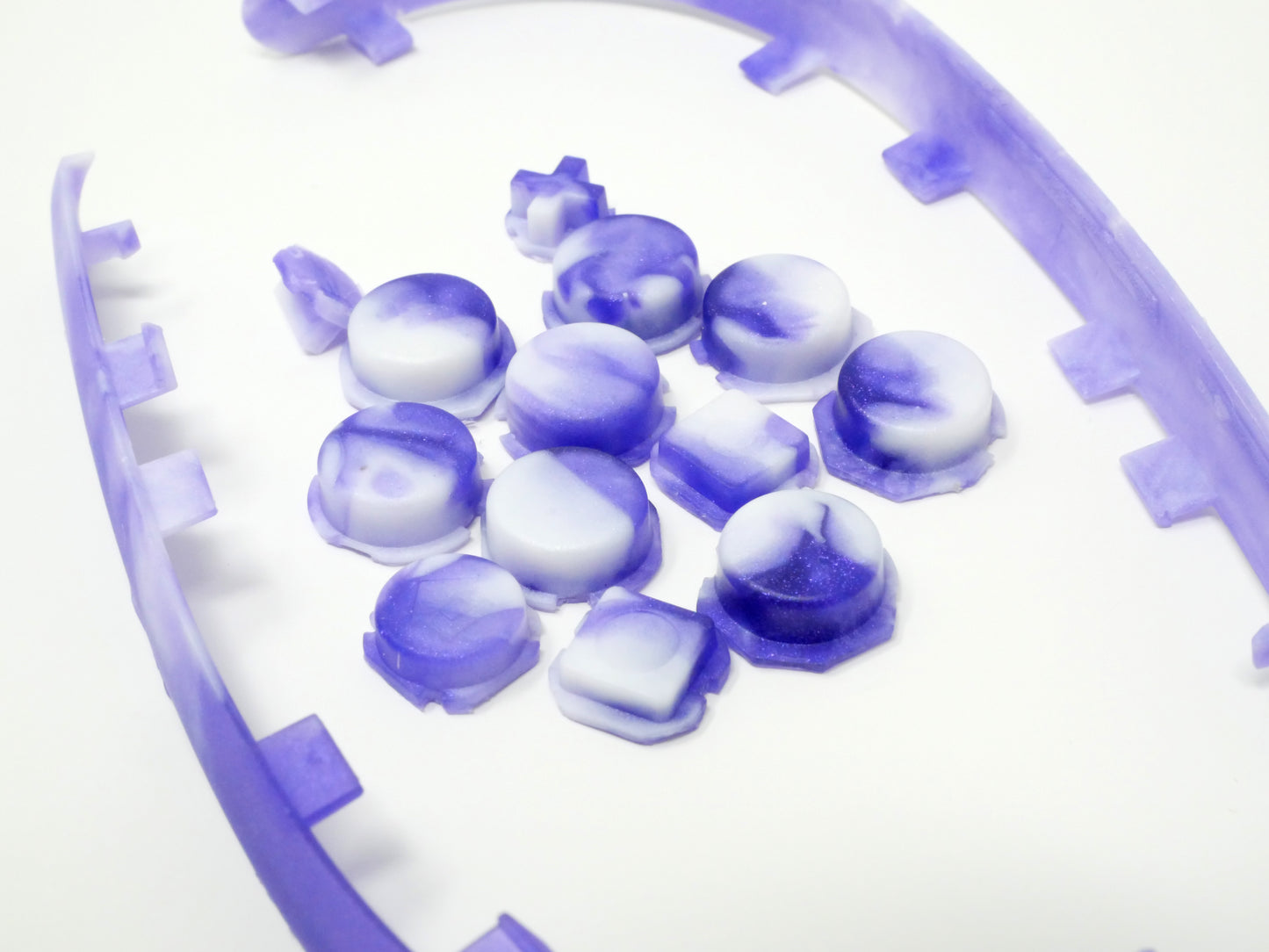 Lavender Clouds Switch2 Joycon Buttons