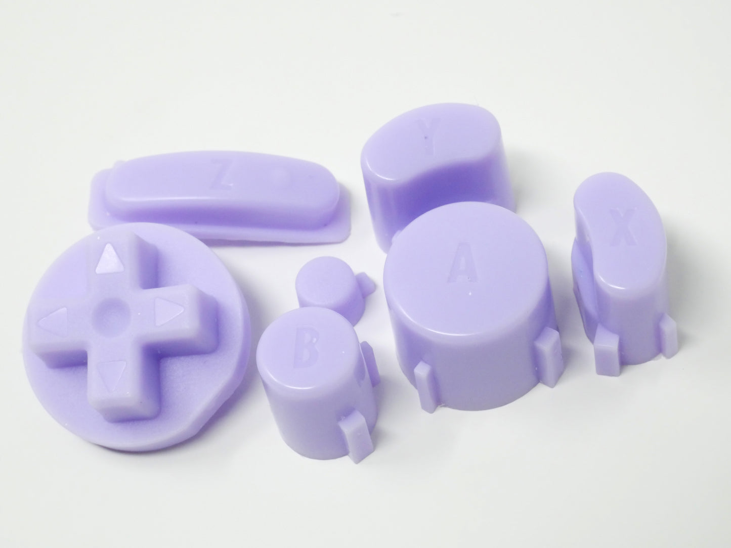 Pastel Lavender Gamecube Button Set