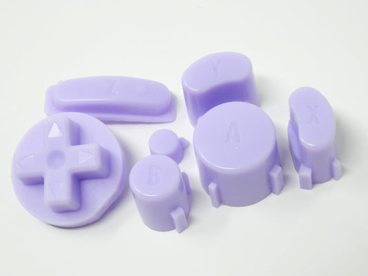Pastel Lavender Gamecube Button Set