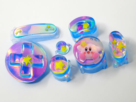Rainbow Opal Stars Kirby Gamecube Buttons Flats