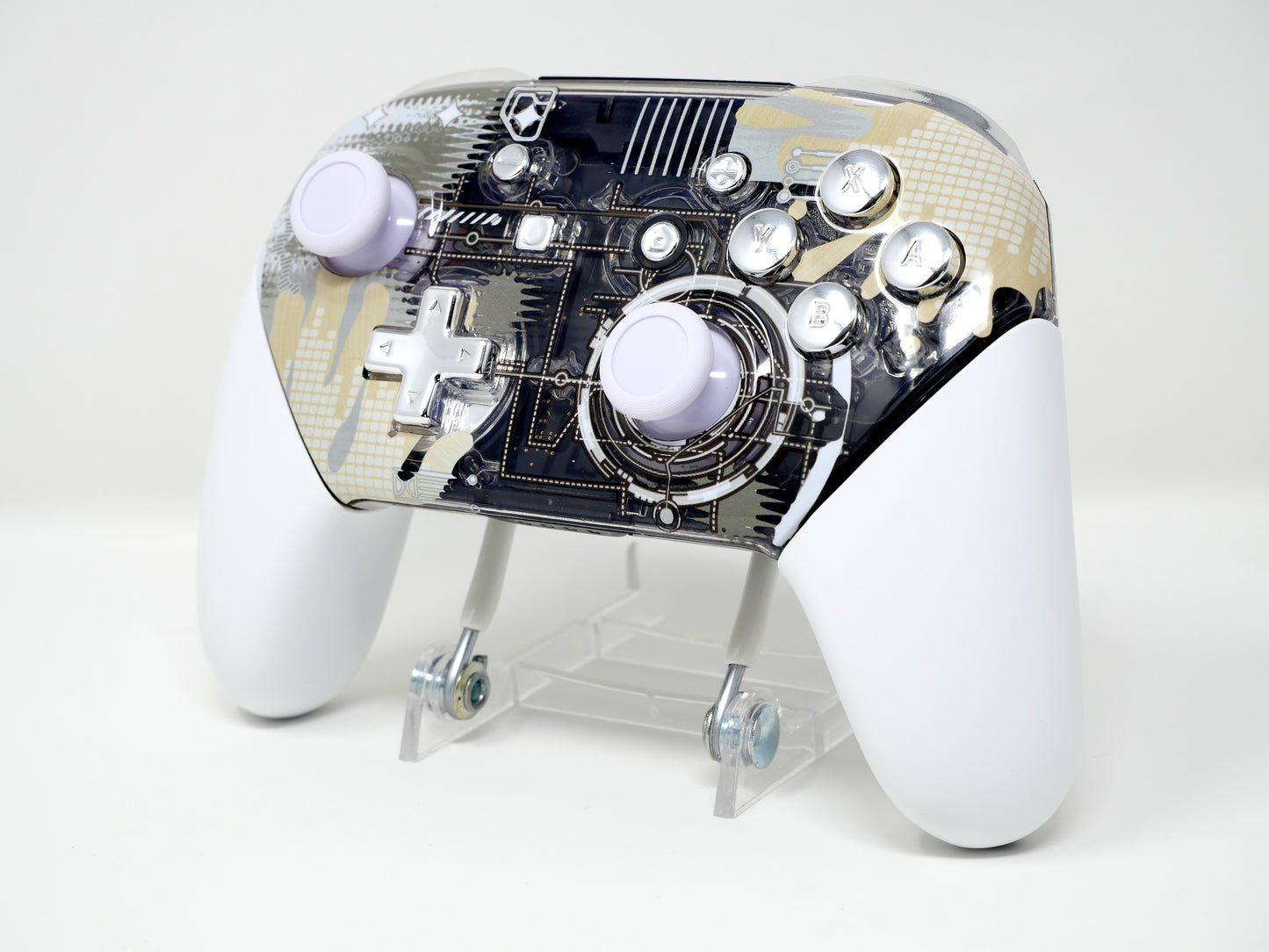 Refurbished Splat White Pro Controller + No Snapback + Hall Effect Sticks