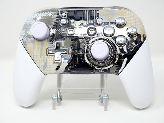 Refurbished Splat White Pro Controller + No Snapback + Hall Effect Sticks