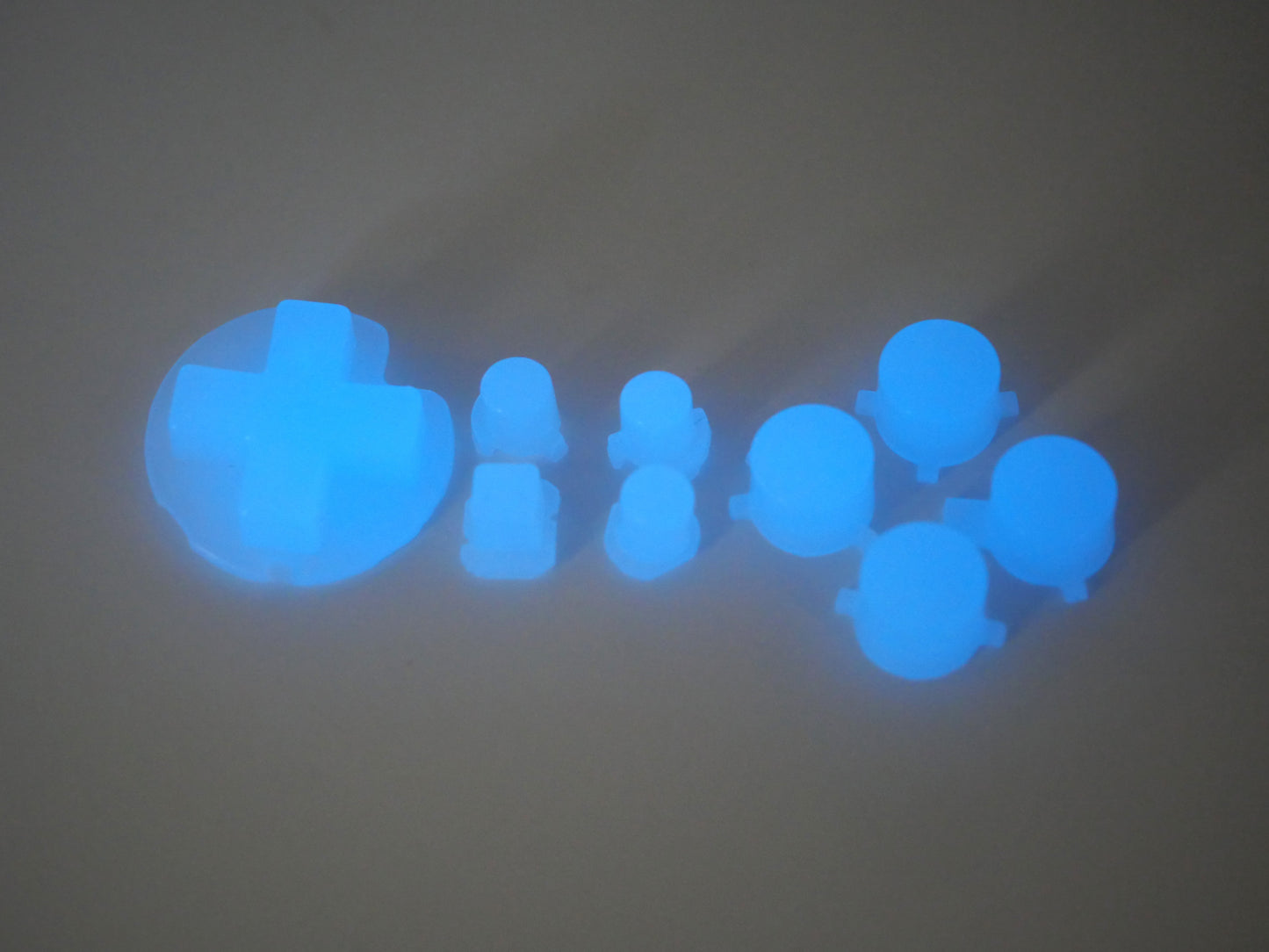 Blue Seaglass Glow in the Dark Switch 1 Pro Controller Buttons