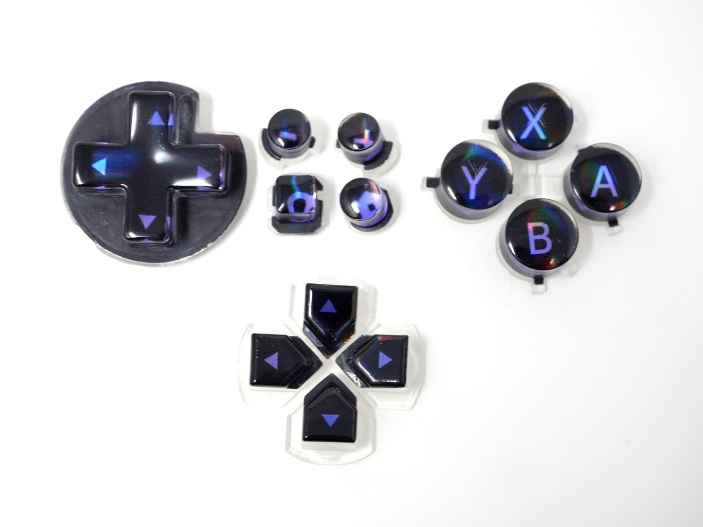Holographic Purple/Black Switch 1 Pro Controller Buttons