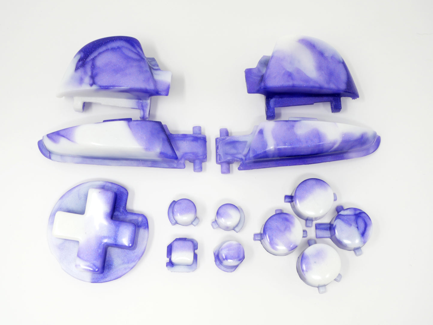 Glossy Lavender Clouds Switch 1 Pro Controller Buttons