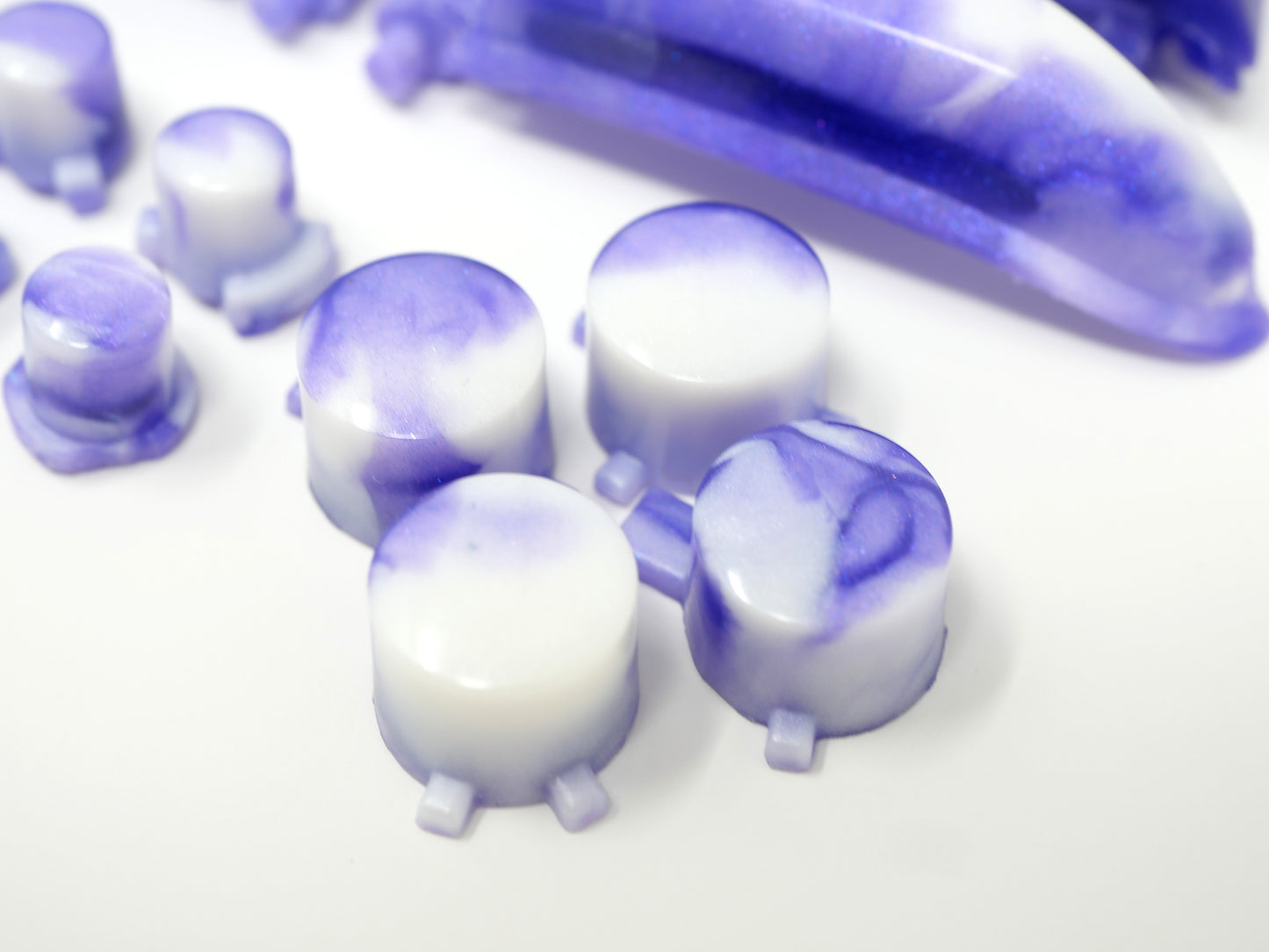 Glossy Lavender Clouds Switch 1 Pro Controller Buttons