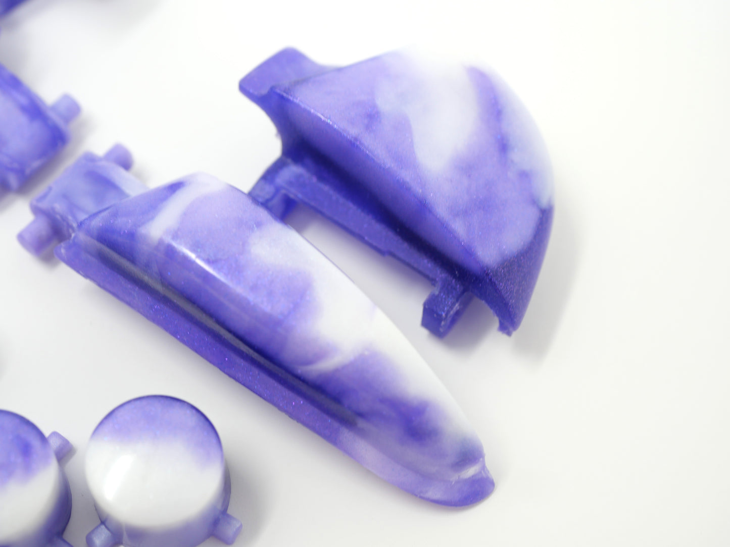 Glossy Lavender Clouds Switch 1 Pro Controller Buttons
