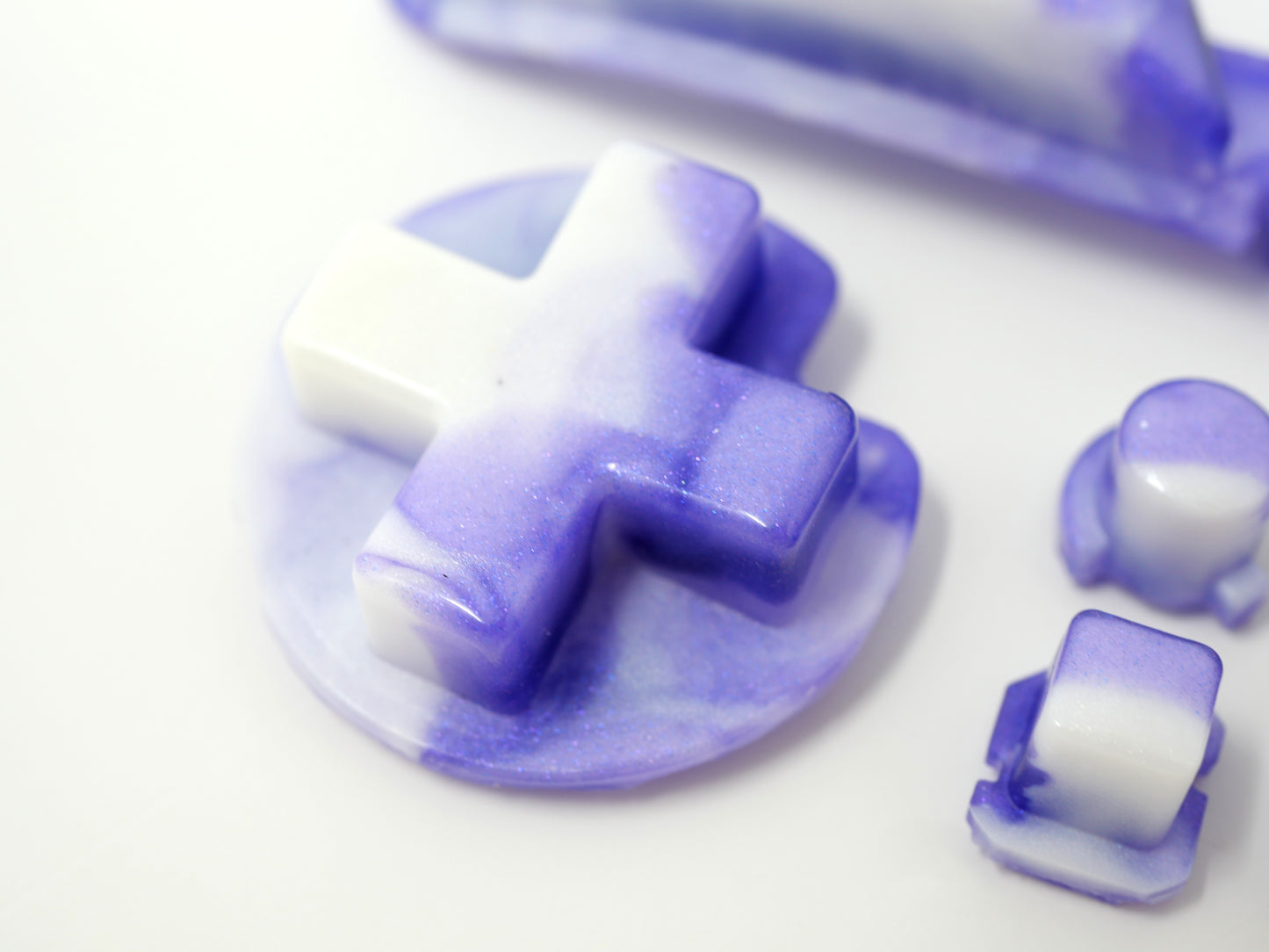 Glossy Lavender Clouds Switch 1 Pro Controller Buttons