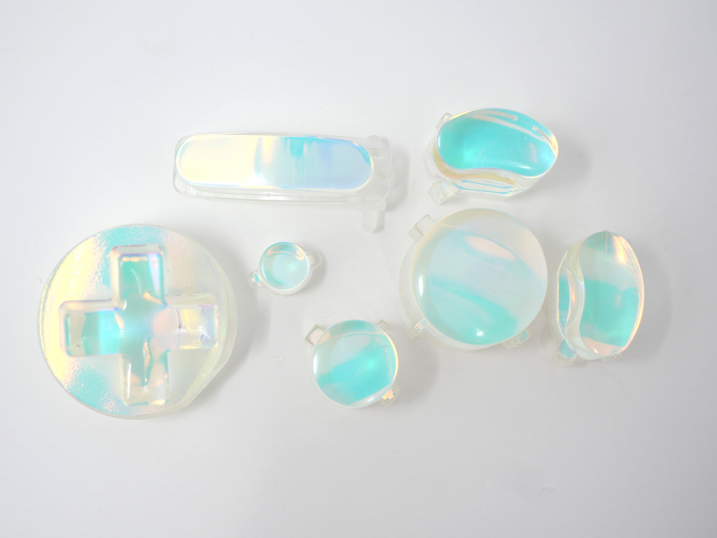 Dichroic Opal Flat Gamecube Buttons