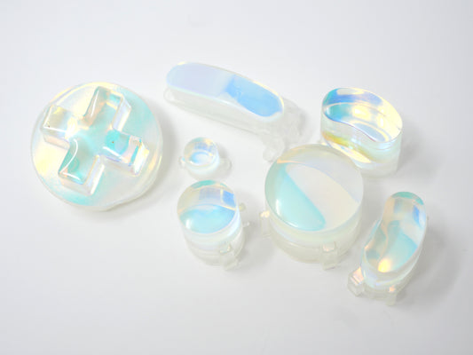 Dichroic Opal Flat Gamecube Buttons