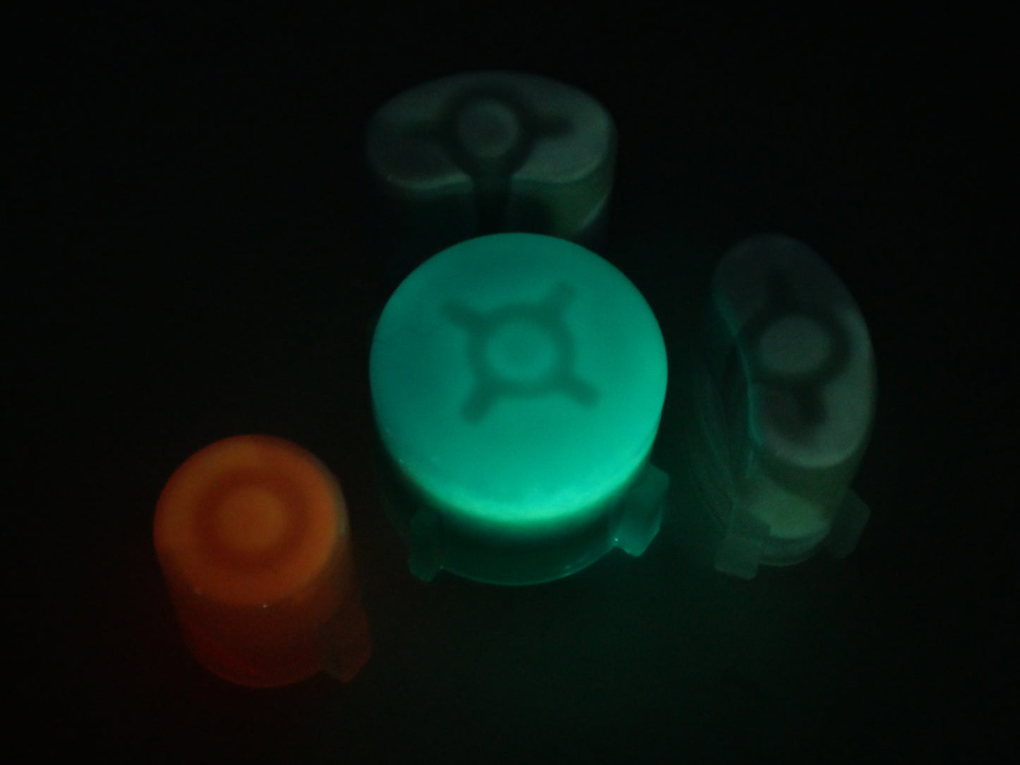 Glow in the Dark Bald Gamecube Buttons